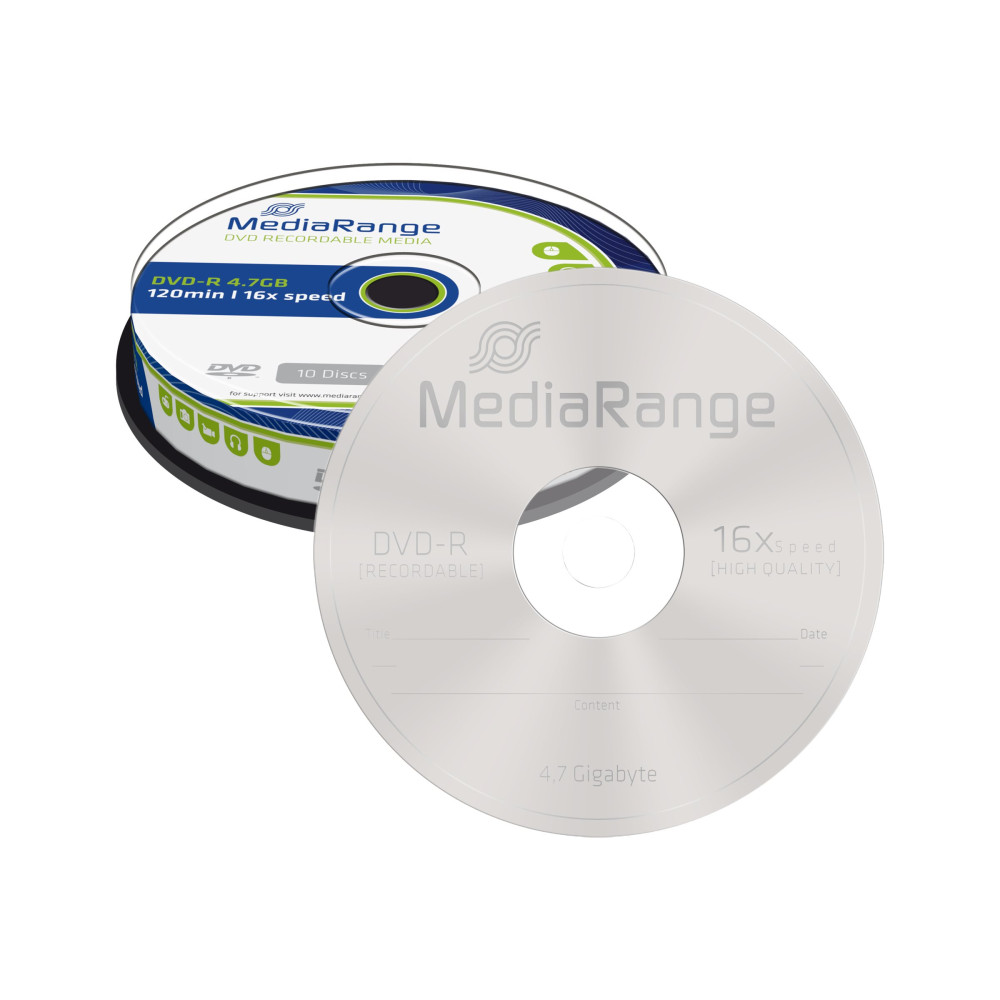 Produktbild för MediaRange - DVD-R x 10 - 4.7 GB - lagringsmedier