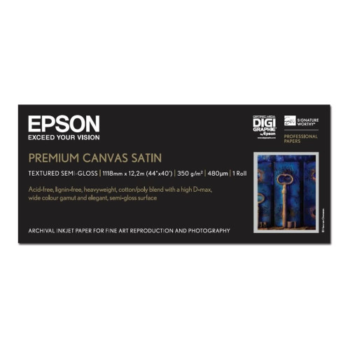 EPSON Epson PremierArt Water Resistant Canvas - kanvaspapper - blank - 1 rulle (rullar) - Rulle (111,8 cm x 12,2 m) - 350 g/m²
