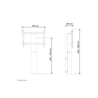 Produktbild för Neomounts PLASMA-W2250 fäste - motoriserad - för platt panel - svart