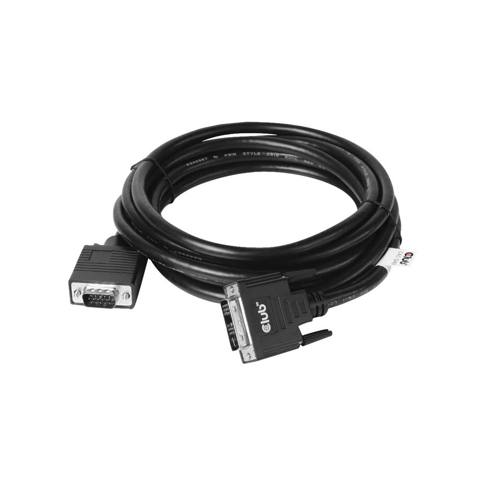 Produktbild för Club 3D - videoadapterkabel - DVI-A till HD-15 (VGA) - 3 m