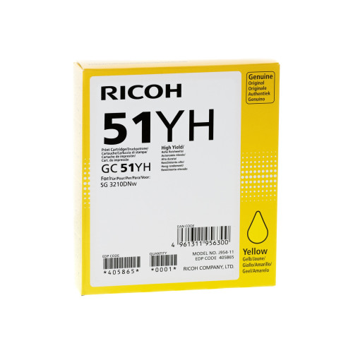 RICOH Ricoh GC 51YH - Lång livslängd - gul - original - bläckpatron