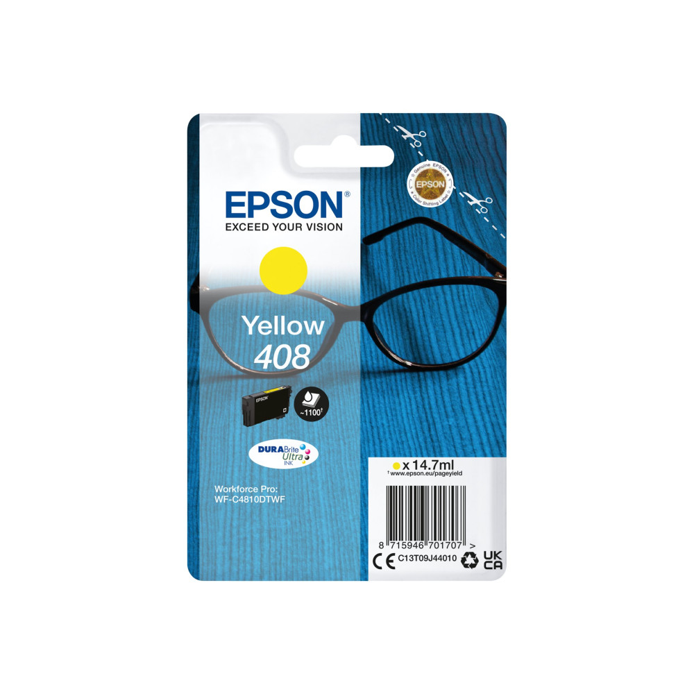 Produktbild för Epson 408 - hög kapacitet - gul - original - bläckpatron