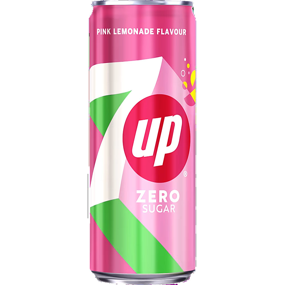 Produktbild för 7up Pink Lemonade Zero 33cl