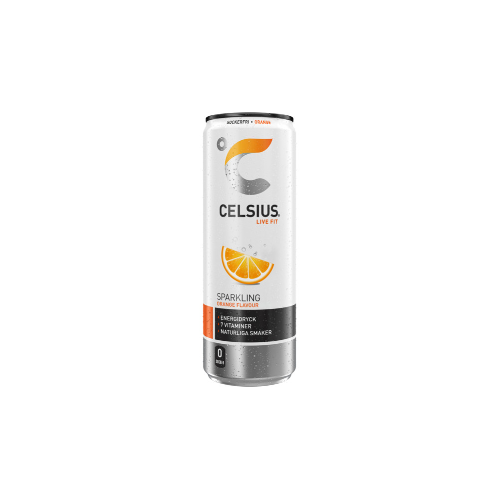 Produktbild för Celsius Orange Energidryck 35,5cl