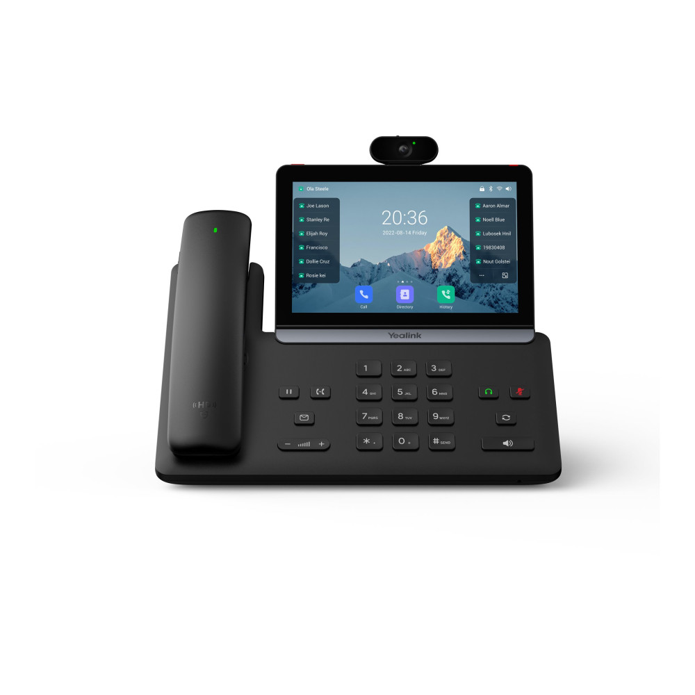 Produktbild för Yealink SIP-T88V Pro - VoIP-telefon - med främre digitalkamera (5 MP) med nummerpresentation/samtal väntar - 10-riktad samtalsförmåg