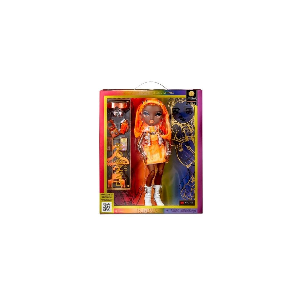 Produktbild för Rainbow High Orange Fashion Doll -Michelle St. Charles, Mode...