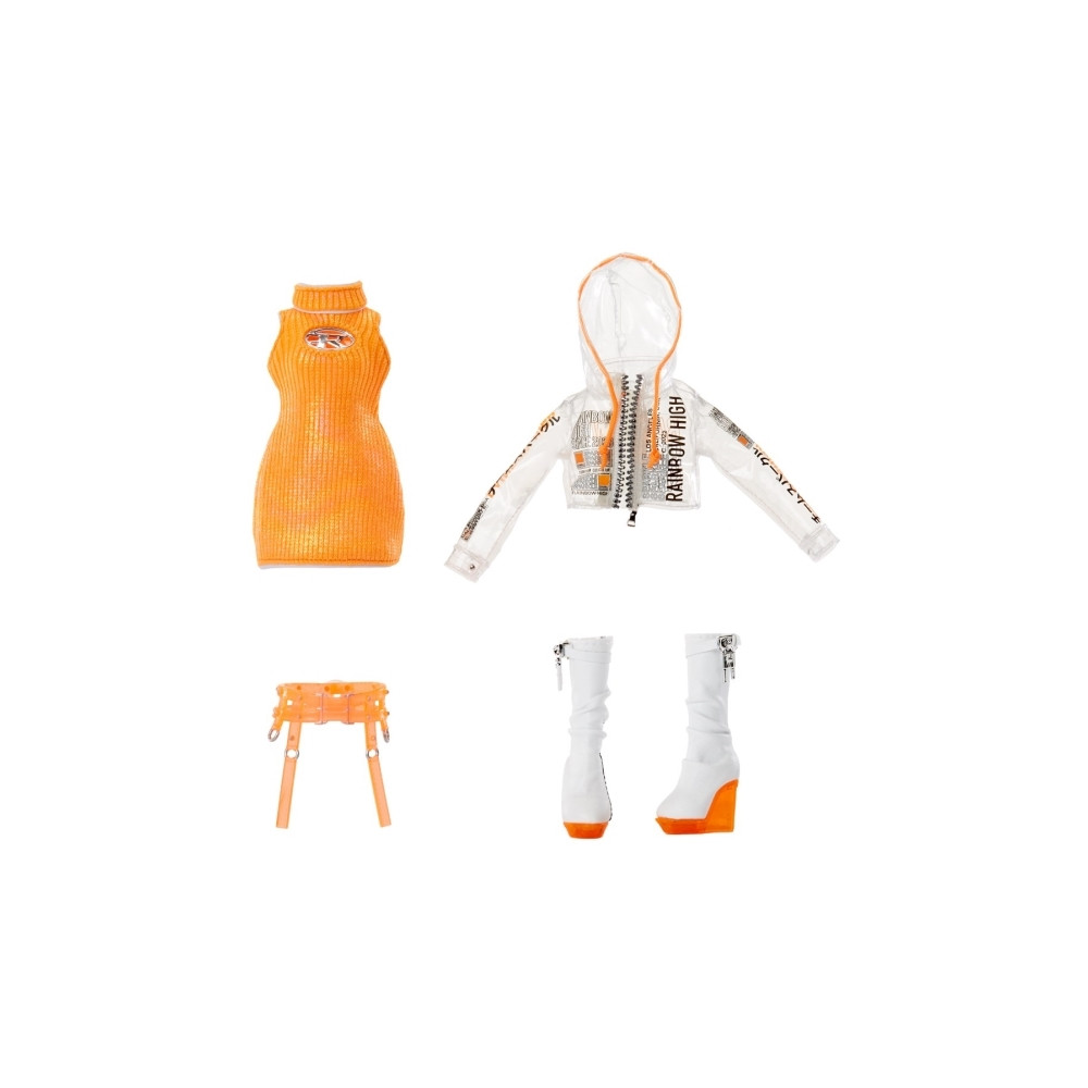 Produktbild för Rainbow High Orange Fashion Doll -Michelle St. Charles, Mode...