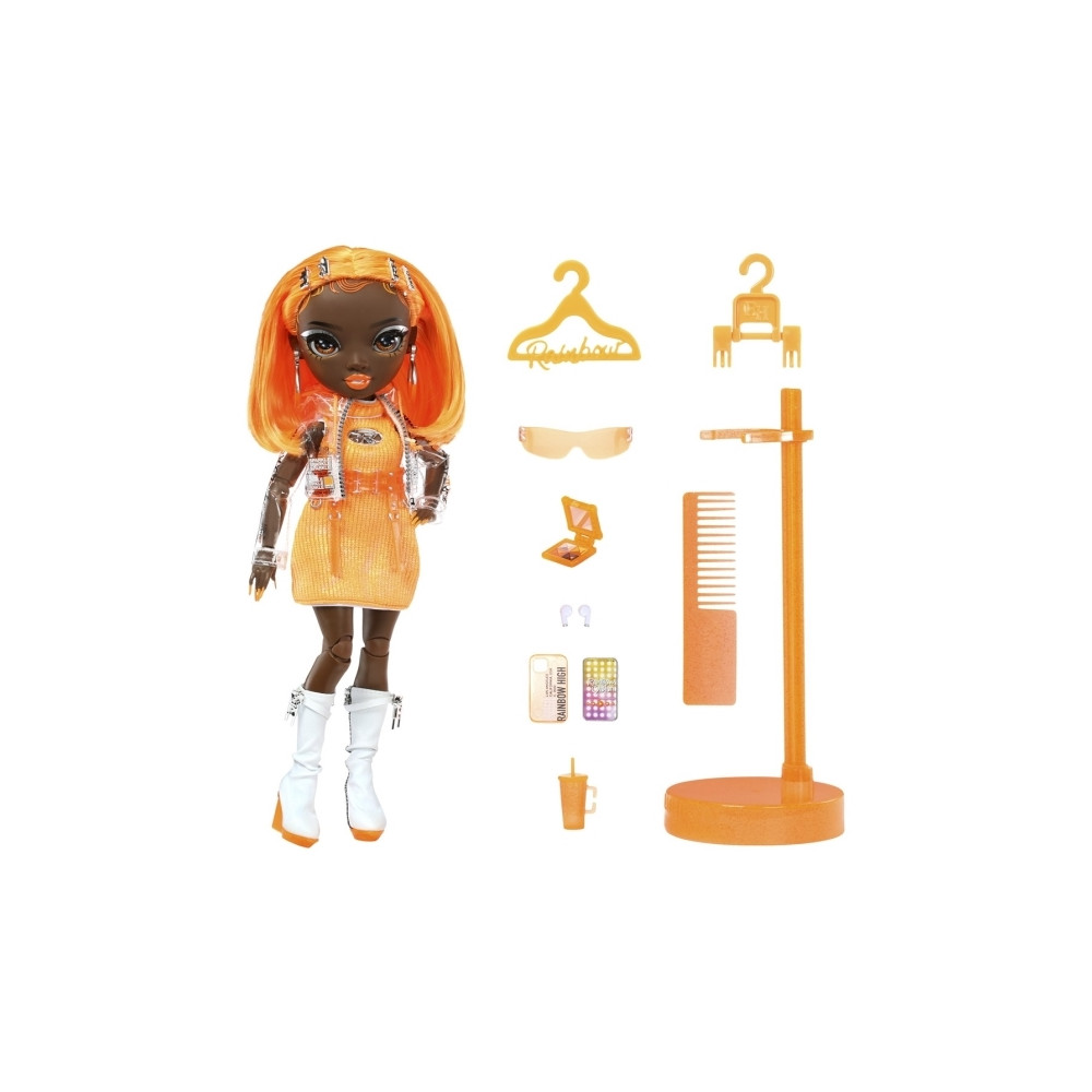 Produktbild för Rainbow High Orange Fashion Doll -Michelle St. Charles, Mode...