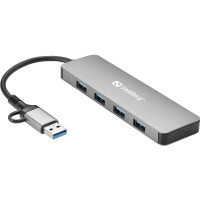 Produktbild för Sandberg - hubb - USB-C/A - 4 portar