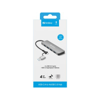 Produktbild för Sandberg - hubb - USB-C/A - 4 portar