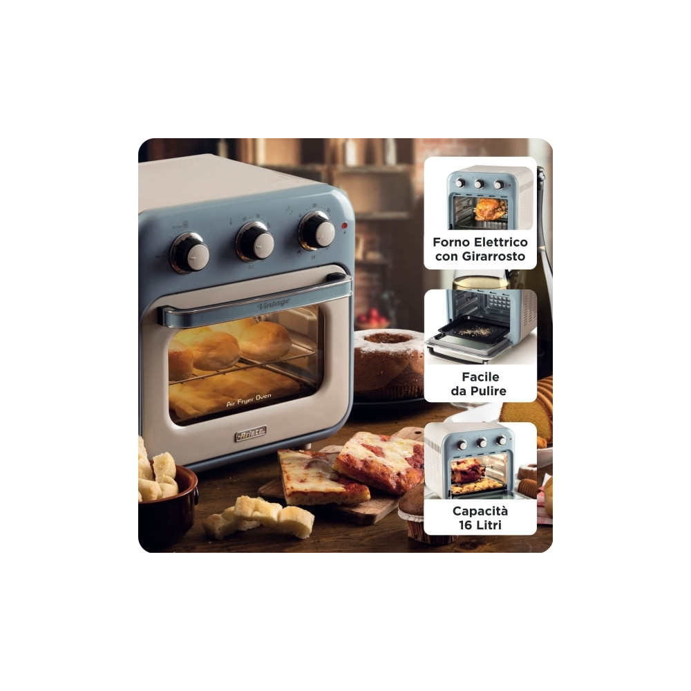 Produktbild för Ariete 4632/05, Varmluftsfritös, 16 l, 80 ° C, 230 ° C, 60 m...