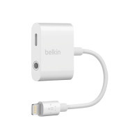 Produktbild för Belkin 3.5 mm Audio + Charge RockStar - Lightning- till hörlursjack/laddningsadapter - Lightning / ljud