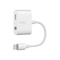 Produktbild för Belkin 3.5 mm Audio + Charge RockStar - Lightning- till hörlursjack/laddningsadapter - Lightning / ljud