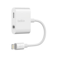 Produktbild för Belkin 3.5 mm Audio + Charge RockStar - Lightning- till hörlursjack/laddningsadapter - Lightning / ljud