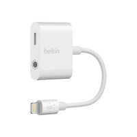 Produktbild för Belkin 3.5 mm Audio + Charge RockStar - Lightning- till hörlursjack/laddningsadapter - Lightning / ljud