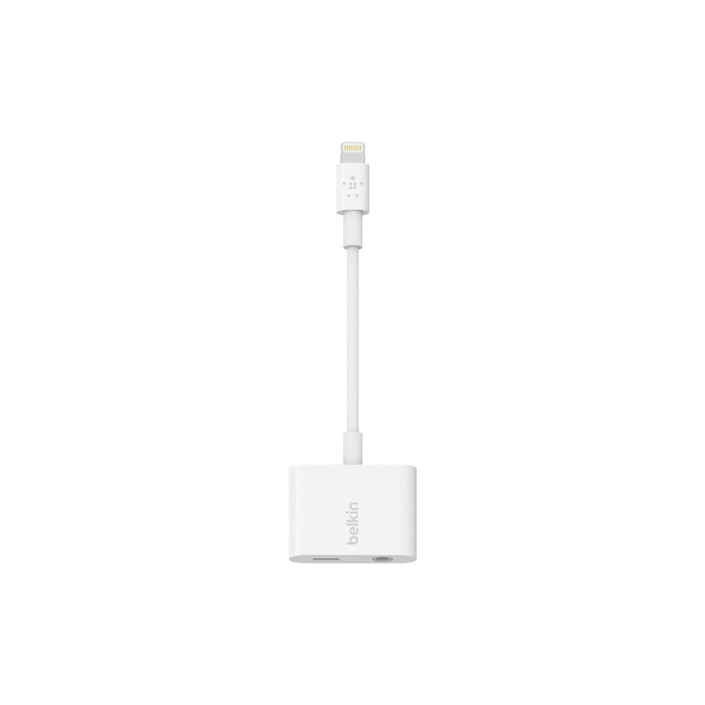 Produktbild för Belkin 3.5 mm Audio + Charge RockStar - Lightning- till hörlursjack/laddningsadapter - Lightning / ljud