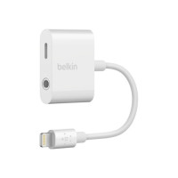 Produktbild för Belkin 3.5 mm Audio + Charge RockStar - Lightning- till hörlursjack/laddningsadapter - Lightning / ljud