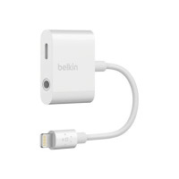 Produktbild för Belkin 3.5 mm Audio + Charge RockStar - Lightning- till hörlursjack/laddningsadapter - Lightning / ljud