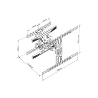 Produktbild för Multibrackets M VESA Flexarm L Full Motion Dual konsol - justerbar arm med full rörlighet - för LCD-display - svart