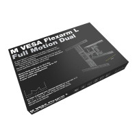 Produktbild för Multibrackets M VESA Flexarm L Full Motion Dual konsol - justerbar arm med full rörlighet - för LCD-display - svart
