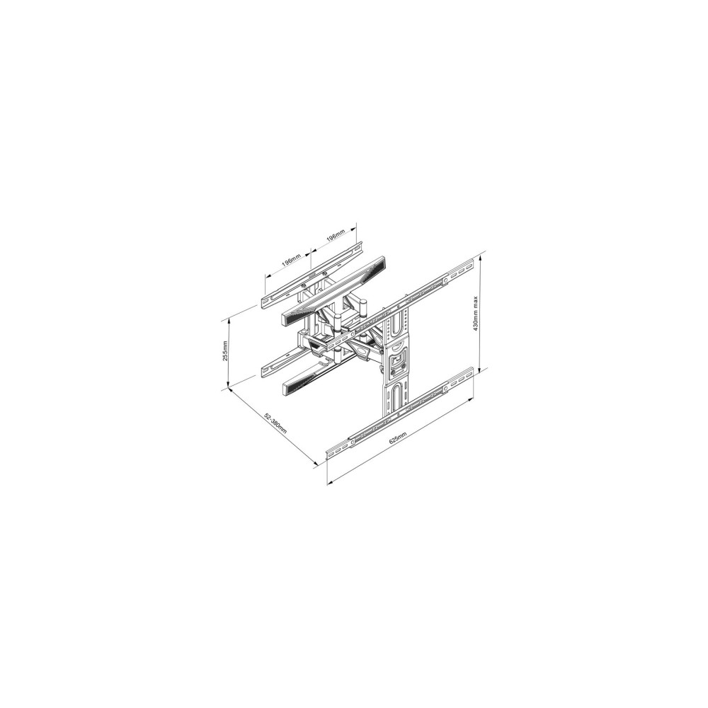 Produktbild för Multibrackets M VESA Flexarm L Full Motion Dual konsol - justerbar arm med full rörlighet - för LCD-display - svart