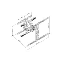 Produktbild för Multibrackets M VESA Flexarm L Full Motion Dual konsol - justerbar arm med full rörlighet - för LCD-display - svart