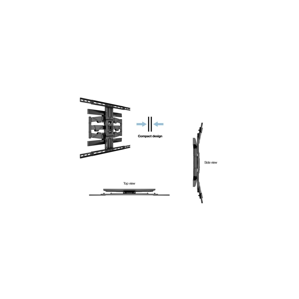 Produktbild för Multibrackets M VESA Flexarm L Full Motion Dual konsol - justerbar arm med full rörlighet - för LCD-display - svart