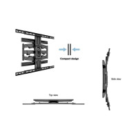 Produktbild för Multibrackets M VESA Flexarm L Full Motion Dual konsol - justerbar arm med full rörlighet - för LCD-display - svart