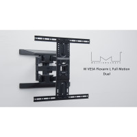 Produktbild för Multibrackets M VESA Flexarm L Full Motion Dual konsol - justerbar arm med full rörlighet - för LCD-display - svart