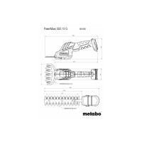 Produktbild för Metabo PowerMaxx SGS 12 Q - häck-/grässax - elektrisk - sladdlös