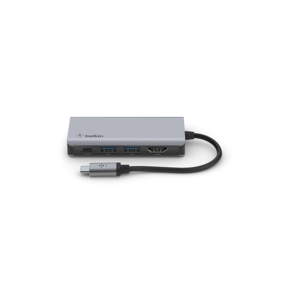 Produktbild för Belkin CONNECT 4-in-1 hubbadapter för flera portar - USB-C - HDMI