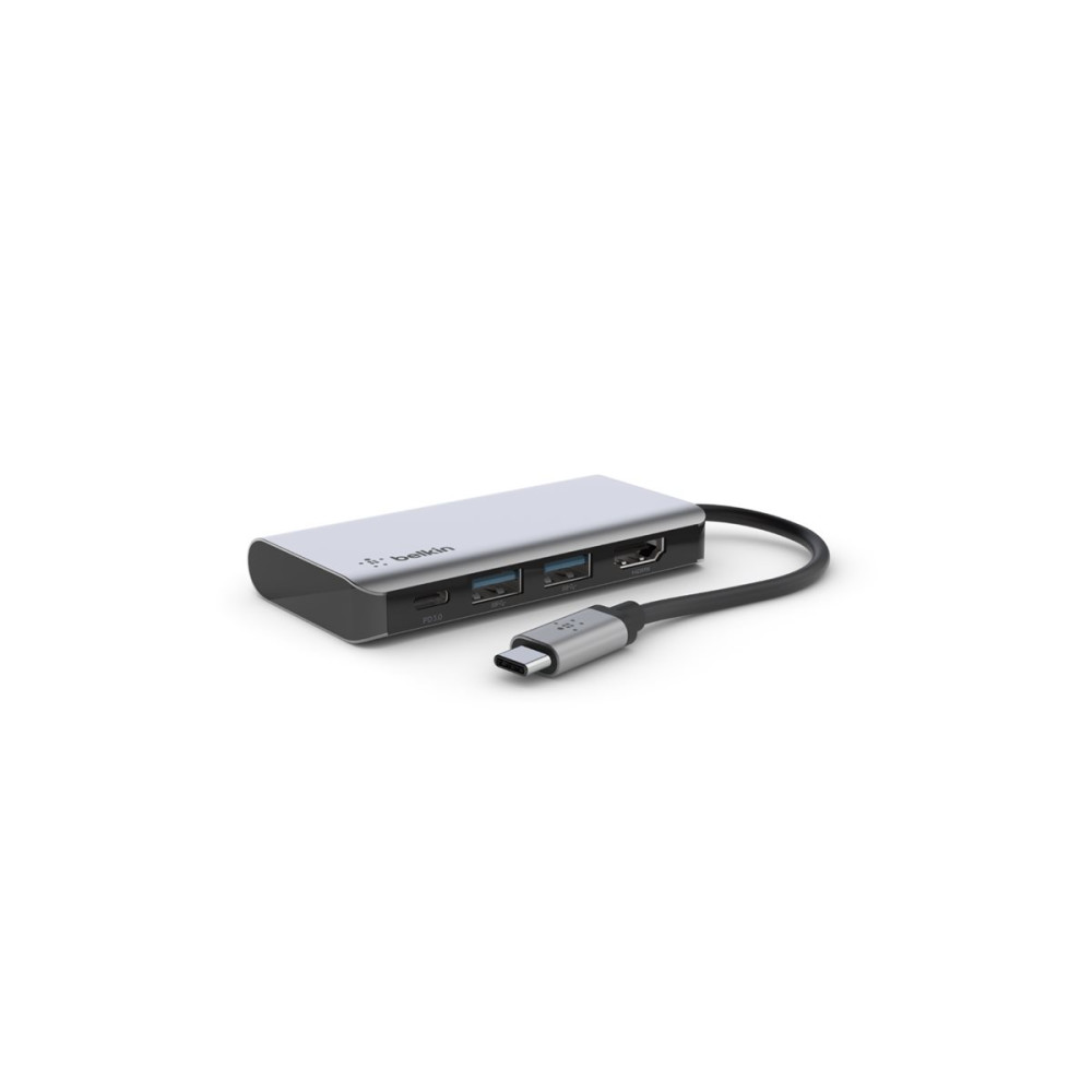 Produktbild för Belkin CONNECT 4-in-1 hubbadapter för flera portar - USB-C - HDMI