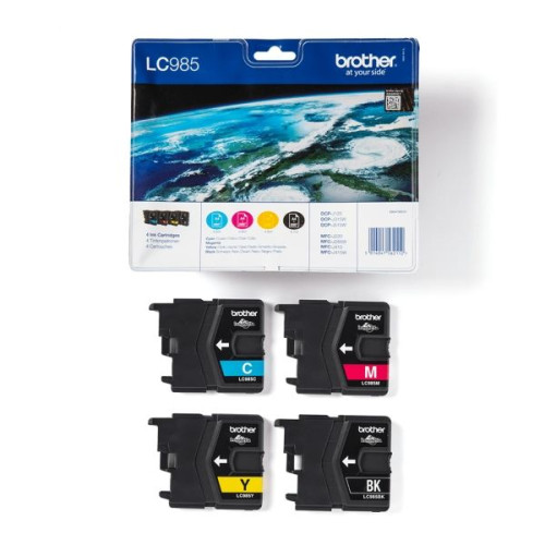 Brother Brother LC985VALBP - 4-pack - svart, gul, cyan, magenta - original - bläckpatron