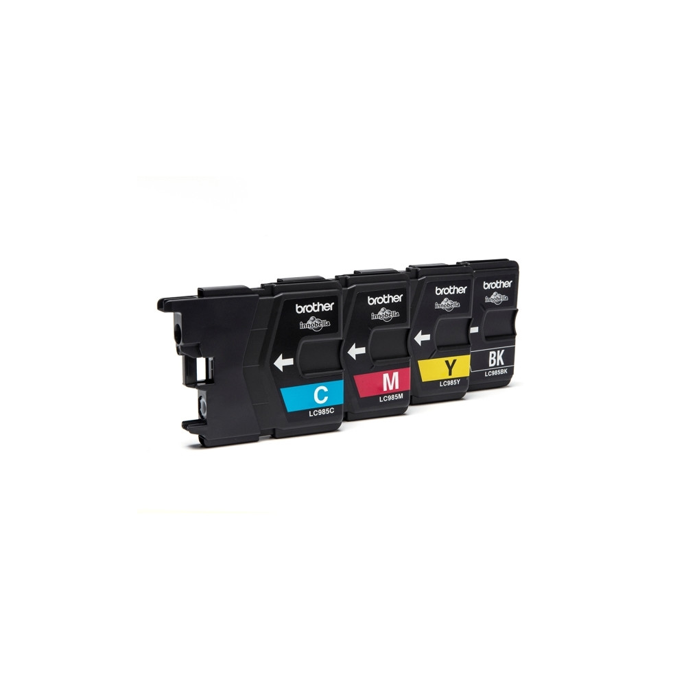 Produktbild för Brother LC985VALBP - 4-pack - svart, gul, cyan, magenta - original - bläckpatron