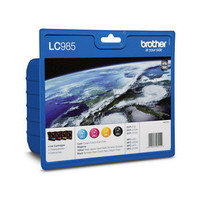 Produktbild för Brother LC985VALBP - 4-pack - svart, gul, cyan, magenta - original - bläckpatron