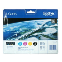 Produktbild för Brother LC985VALBP - 4-pack - svart, gul, cyan, magenta - original - bläckpatron