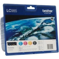 Produktbild för Brother LC985VALBP - 4-pack - svart, gul, cyan, magenta - original - bläckpatron