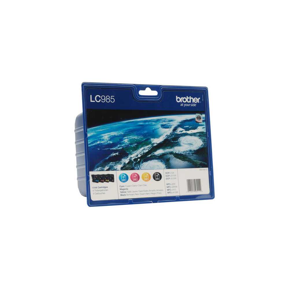 Produktbild för Brother LC985VALBP - 4-pack - svart, gul, cyan, magenta - original - bläckpatron