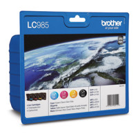Produktbild för Brother LC985VALBP - 4-pack - svart, gul, cyan, magenta - original - bläckpatron