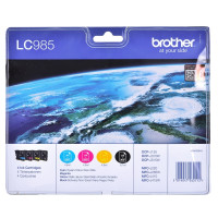 Produktbild för Brother LC985VALBP - 4-pack - svart, gul, cyan, magenta - original - bläckpatron