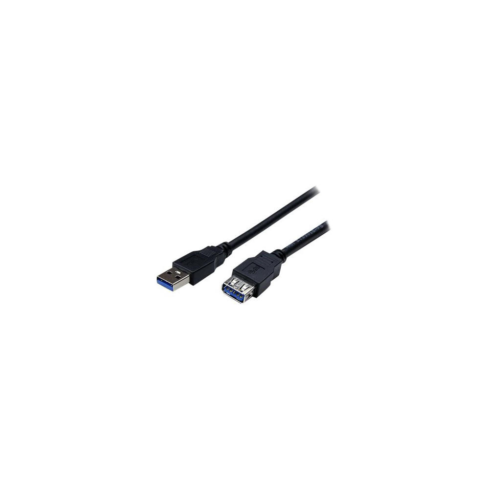 Produktbild för StarTech.com 2 m svart SuperSpeed USB 3.0-förlängningskabel A till A - M/F - USB-förlängningskabel - USB typ A till USB typ A - 2 m