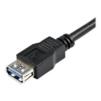 Produktbild för StarTech.com 2 m svart SuperSpeed USB 3.0-förlängningskabel A till A - M/F - USB-förlängningskabel - USB typ A till USB typ A - 2 m