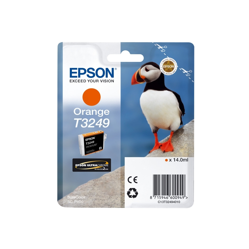 Produktbild för Epson T3249 - orange - original - bläckpatron