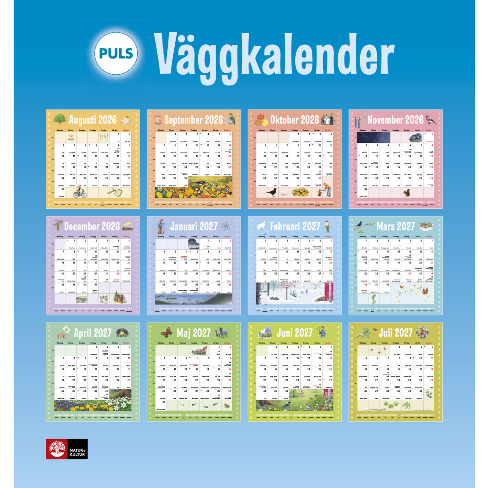 Produktbild för PULS Väggkalender (bok)