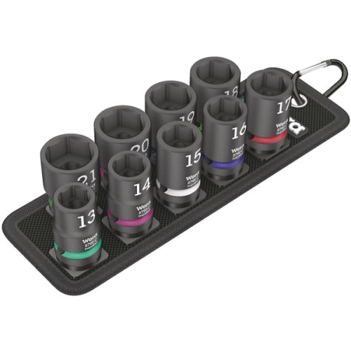 Wera Wera 05004580001, Hylssats, 1/2", Metrisk, 9 huvuden, 13,14,...
