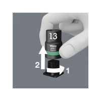 Produktbild för Wera 05004580001, Hylssats, 1/2", Metrisk, 9 huvuden, 13,14,...
