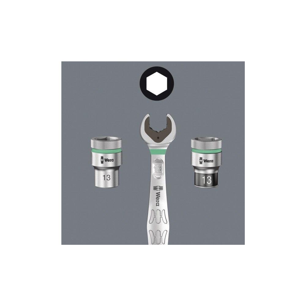Produktbild för Wera 05004580001, Hylssats, 1/2", Metrisk, 9 huvuden, 13,14,...