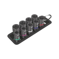 Produktbild för Wera 05004580001, Hylssats, 1/2", Metrisk, 9 huvuden, 13,14,...