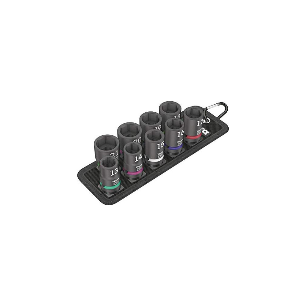 Produktbild för Wera 05004580001, Hylssats, 1/2", Metrisk, 9 huvuden, 13,14,...