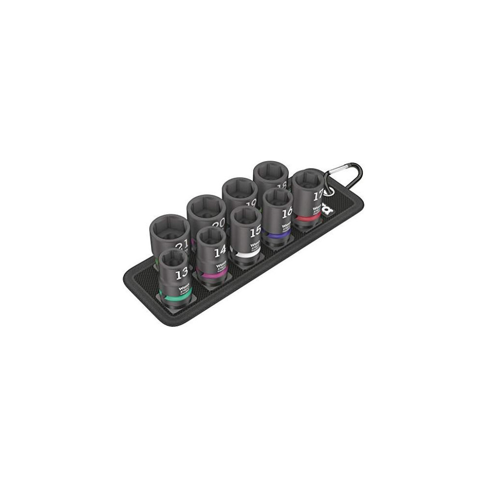 Produktbild för Wera 05004580001, Hylssats, 1/2", Metrisk, 9 huvuden, 13,14,...
